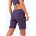 Purple - Back - Hype Womens-Ladies Space Dye Cycling Shorts