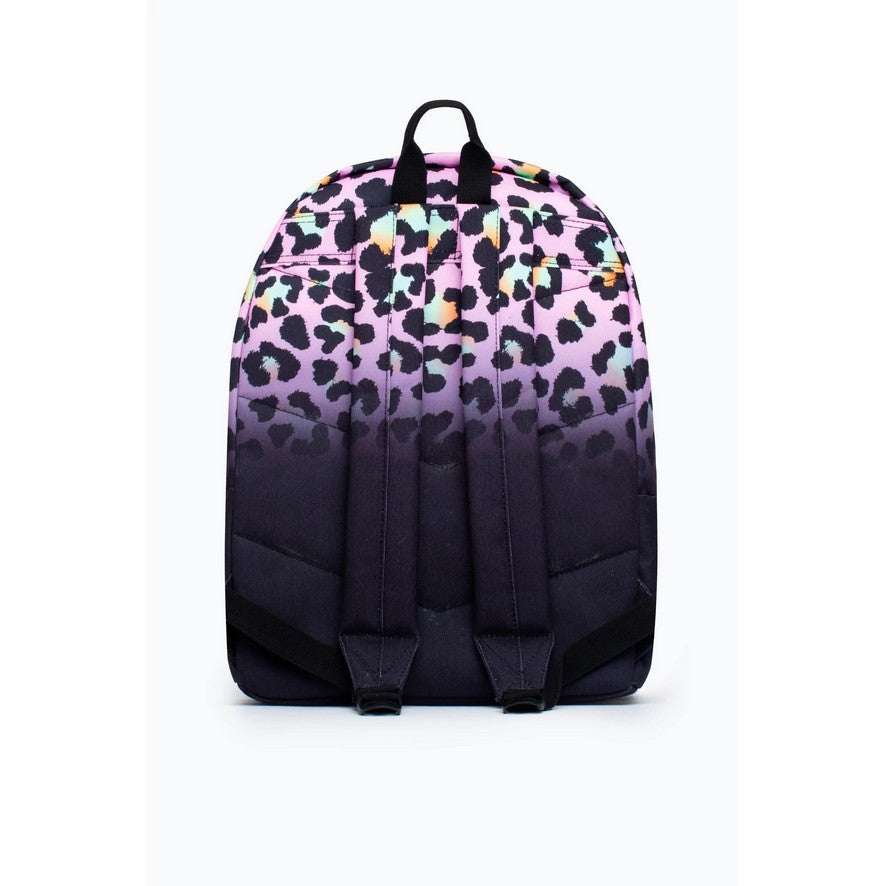 Pink-Black - Back - Hype Disco Leopard Backpack