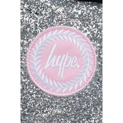 Silver-Pink - Side - Hype Glitter Backpack