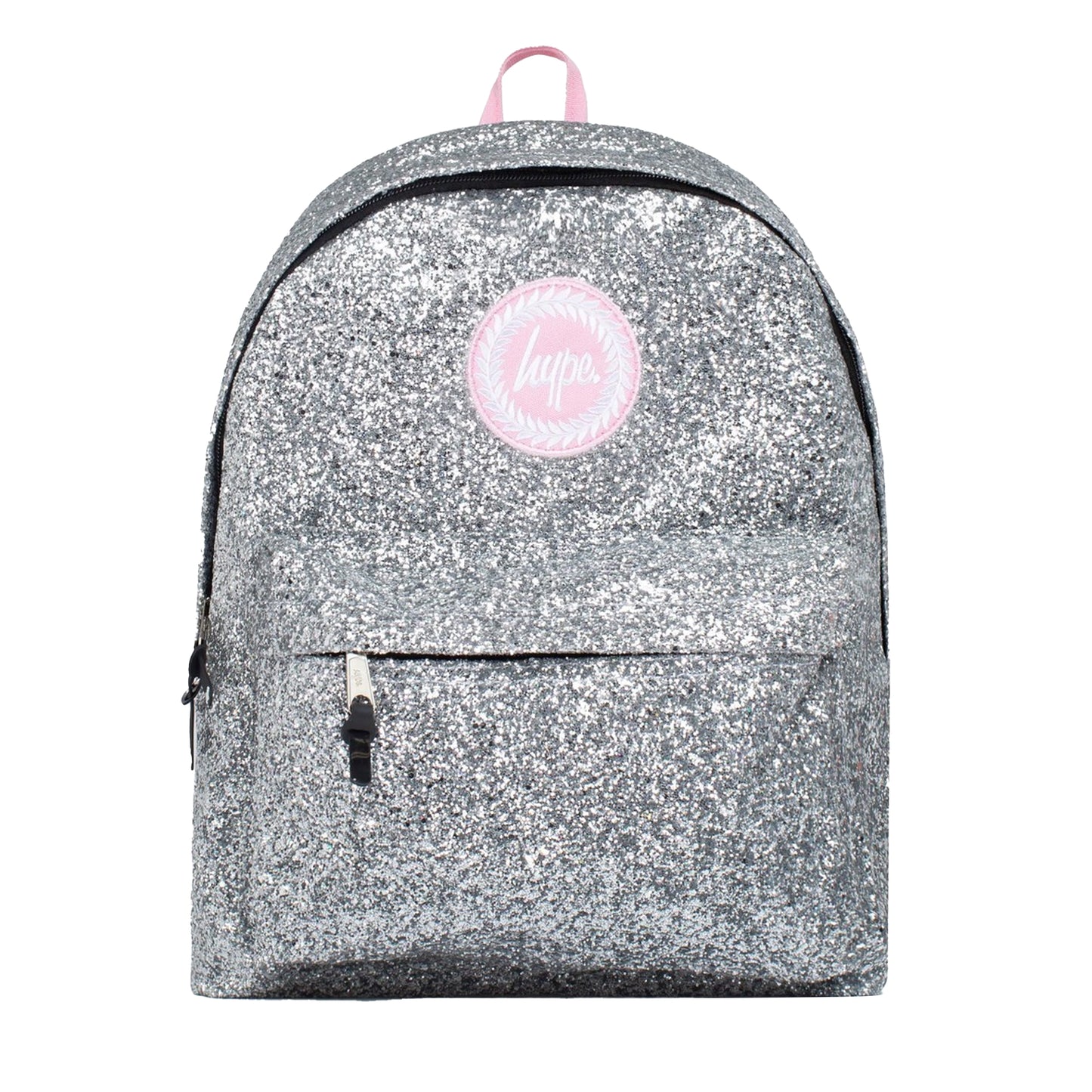 Silver-Pink - Front - Hype Glitter Backpack