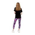 Black-Purple - Back - Hype Girls Zebra Print T-Shirt And Leggings Set