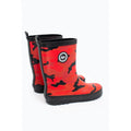 Red-Black - Back - Hype Childrens-Kids Camo Rubber Wellington Boots