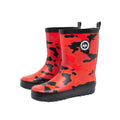 Red-Black - Front - Hype Childrens-Kids Camo Rubber Wellington Boots