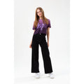 Purple - Lifestyle - Hype Girls Fade Glitter Script Crop T-Shirt