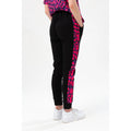 Black-Pink-Purple - Back - Hype Girls Neon Cheetah Script Jogging Bottoms