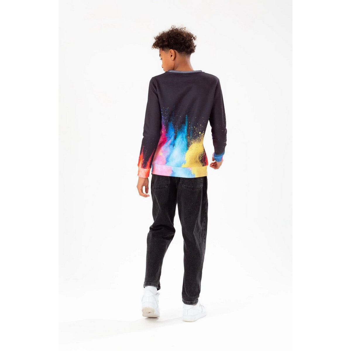 Multicoloured - Back - Hype Boys Colour Explosion Script Crew Neck Sweatshirt