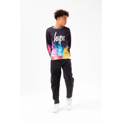 Multicoloured - Side - Hype Boys Colour Explosion Script Crew Neck Sweatshirt