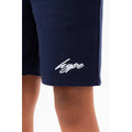 Navy - Side - Hype Boys Scribble Embroidered Sweat Shorts