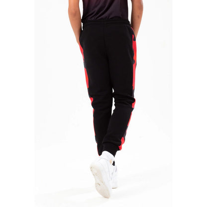 Black-Red - Back - Hype Boys Camo Panel Script Jogging Bottoms