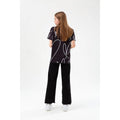 Black-White - Back - Hype Girls Sketch Heart Holographic Script T-Shirt