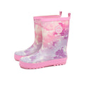 Pink-Purple - Front - Hype Childrens-Kids Cloud Wellington Boots
