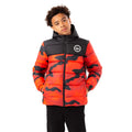 Black-Red - Front - Hype Boys Camo Padded Jacket
