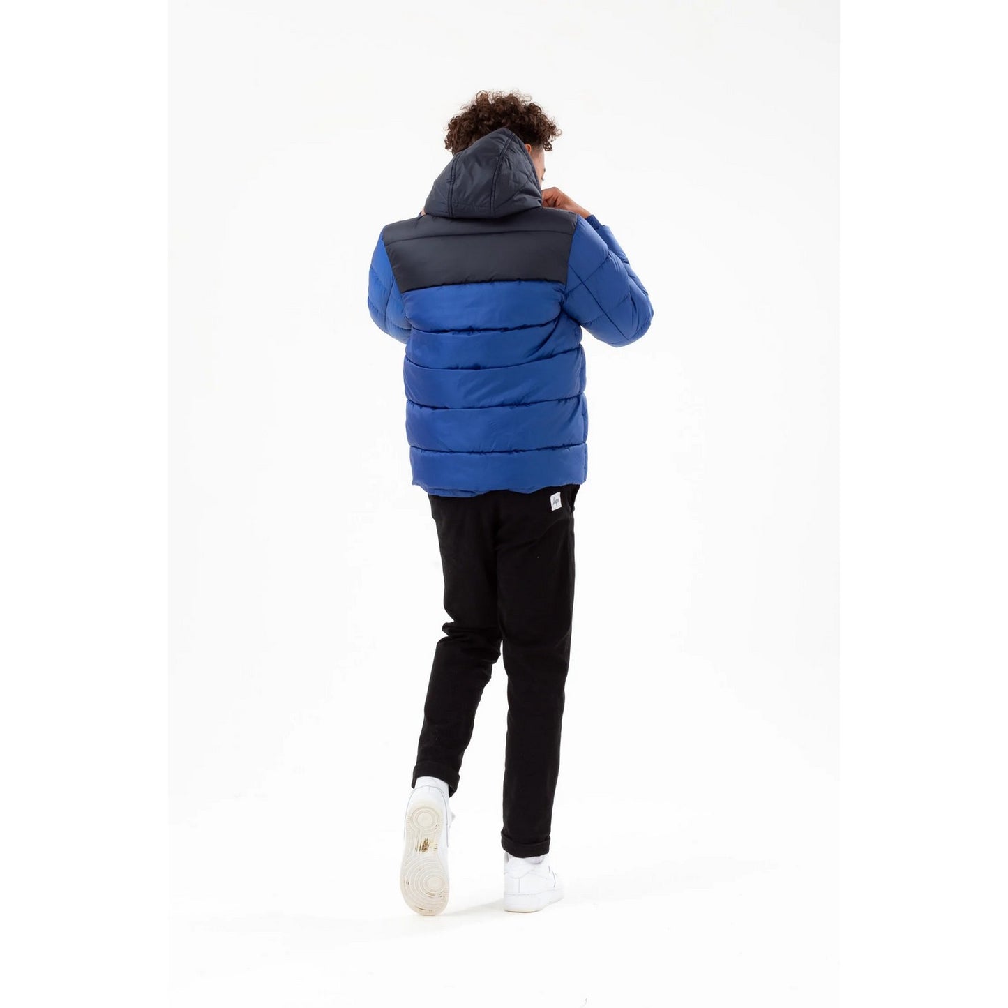 Cobalt Blue-Black - Back - Hype Boys Colour Block Padded Jacket