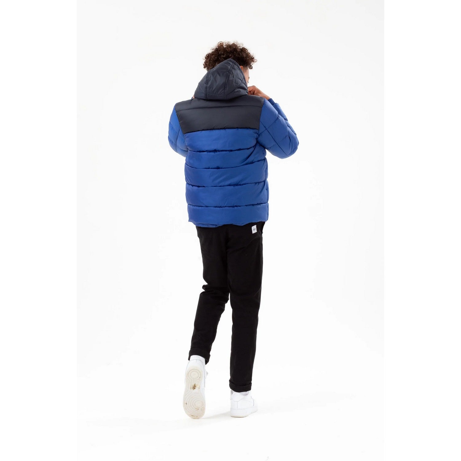 Cobalt Blue-Black - Back - Hype Boys Colour Block Padded Jacket
