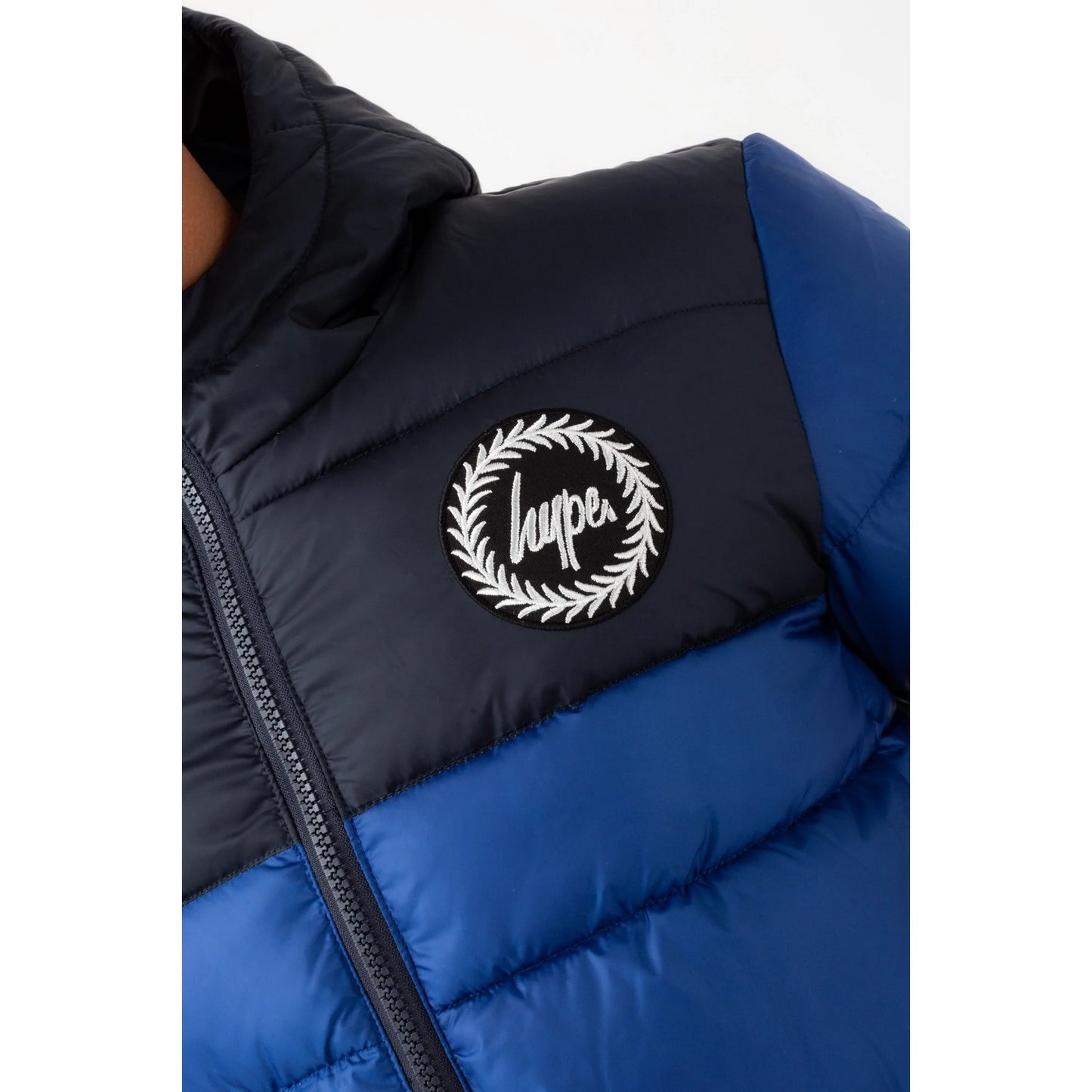 Cobalt Blue-Black - Side - Hype Boys Colour Block Padded Jacket