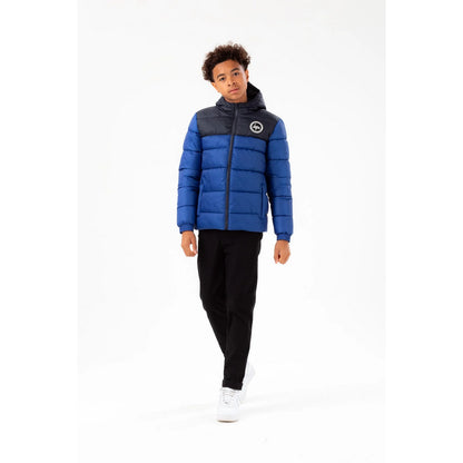 Cobalt Blue-Black - Pack Shot - Hype Boys Colour Block Padded Jacket