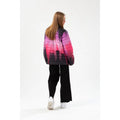 Dark Pink-Black - Back - Hype Girls Paint Splatter Padded Jacket