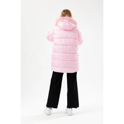 Pink - Back - Hype Girls Explorer Padded Jacket