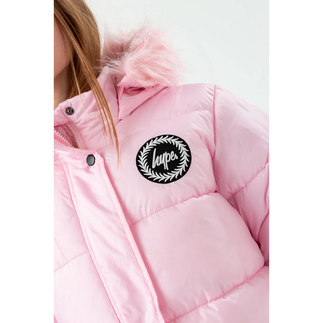 Pink - Side - Hype Girls Explorer Padded Jacket