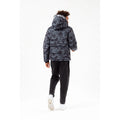 Black-Grey - Back - Hype Boys Mono Camo Padded Jacket