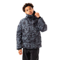 Black-Grey - Front - Hype Boys Mono Camo Padded Jacket