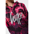Pink-Black - Side - Hype Girls Tie Dye Hoodie