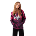 Pink-Black - Front - Hype Girls Tie Dye Hoodie
