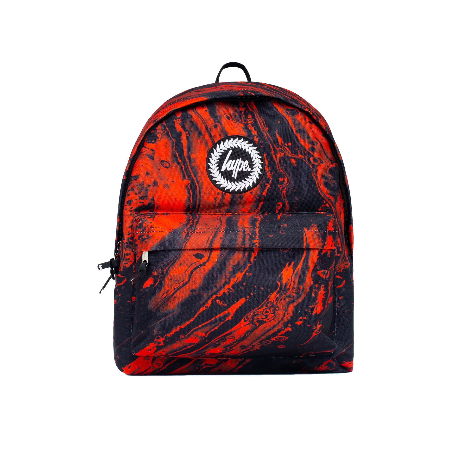 Red-Black - Front - Hype Marble Swirl Backpack