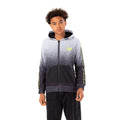Monochrome-Lime - Front - Hype Boys Speckle Fade Script Taped Full Zip Hoodie