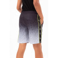 Monochrome-Lime - Back - Hype Boys Speckle Fade Script Taped Shorts