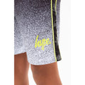 Monochrome-Lime - Side - Hype Boys Speckle Fade Script Taped Shorts