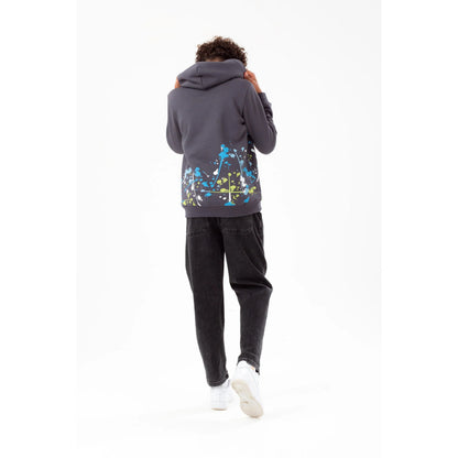 Grey - Back - Hype Boys Splat Script Hoodie