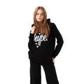 Black-White - Back - Hype Girls Hearts Script Hoodie