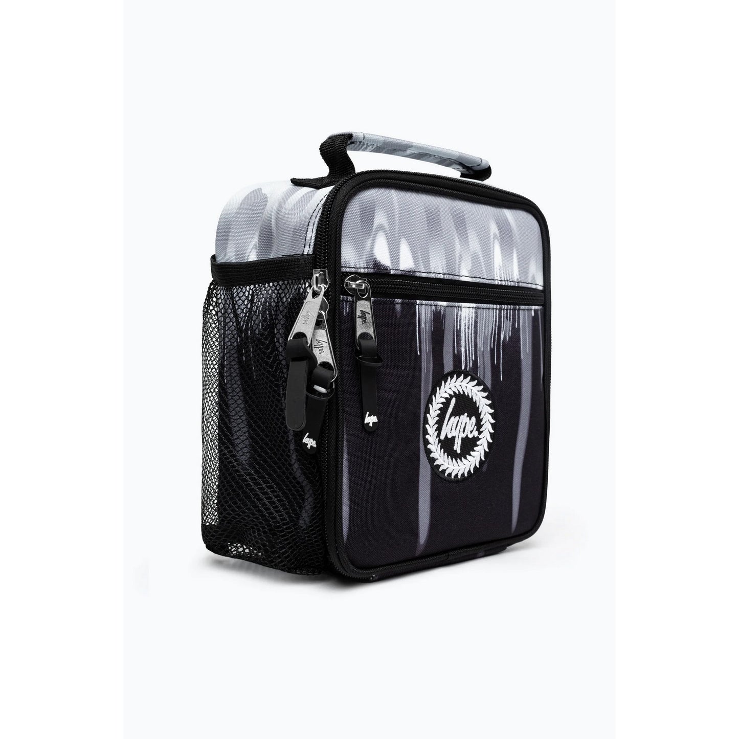 Monochrome - Side - Hype Gradient Drips Crest Lunch Bag