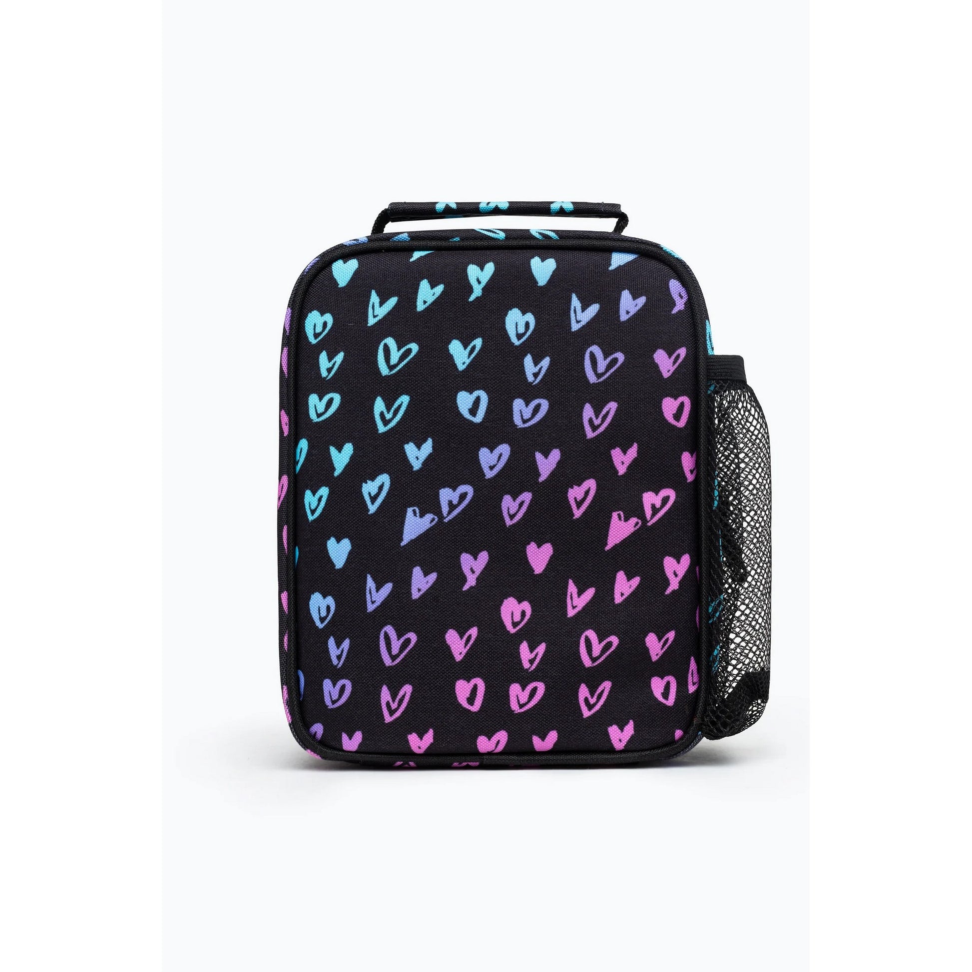 Pink - Back - Hype Scribble Heart Crest Lunch Bag