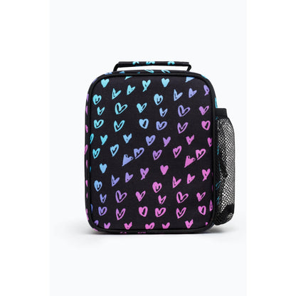 Pink - Back - Hype Scribble Heart Crest Lunch Bag
