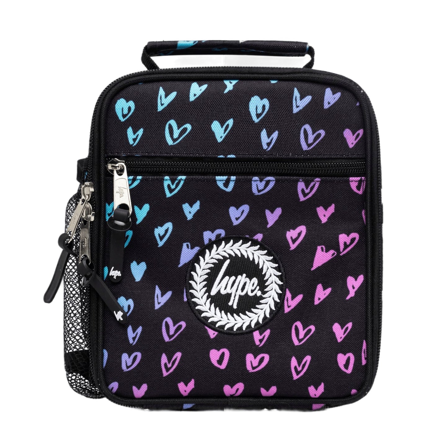 Pink - Front - Hype Scribble Heart Crest Lunch Bag