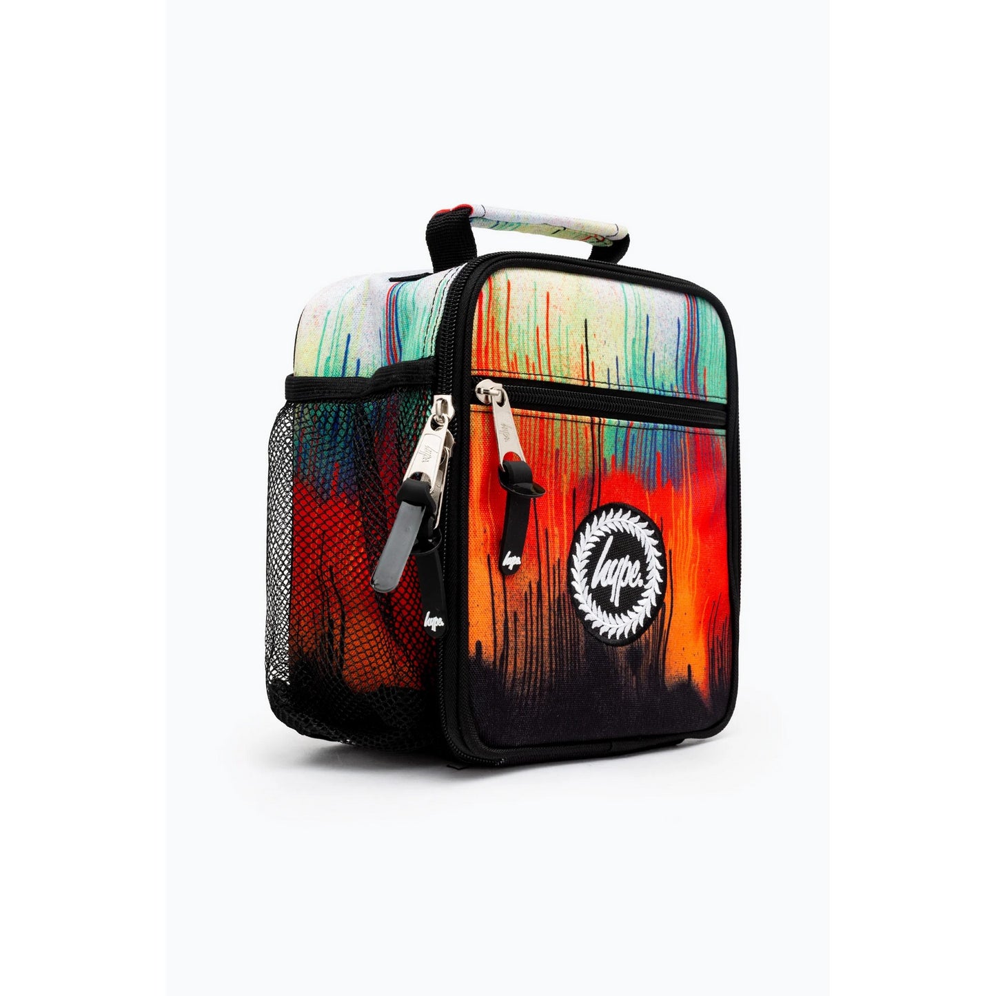 Red-Multicoloured - Side - Hype Drip Crest Lunch Bag