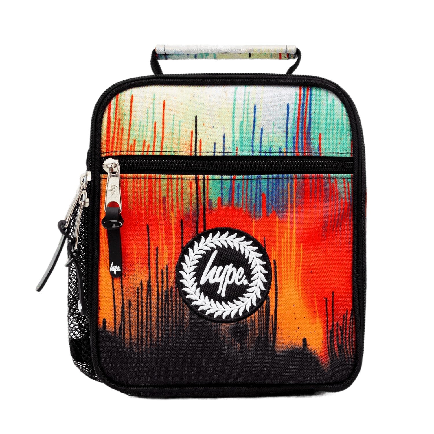 Red-Multicoloured - Front - Hype Drip Crest Lunch Bag