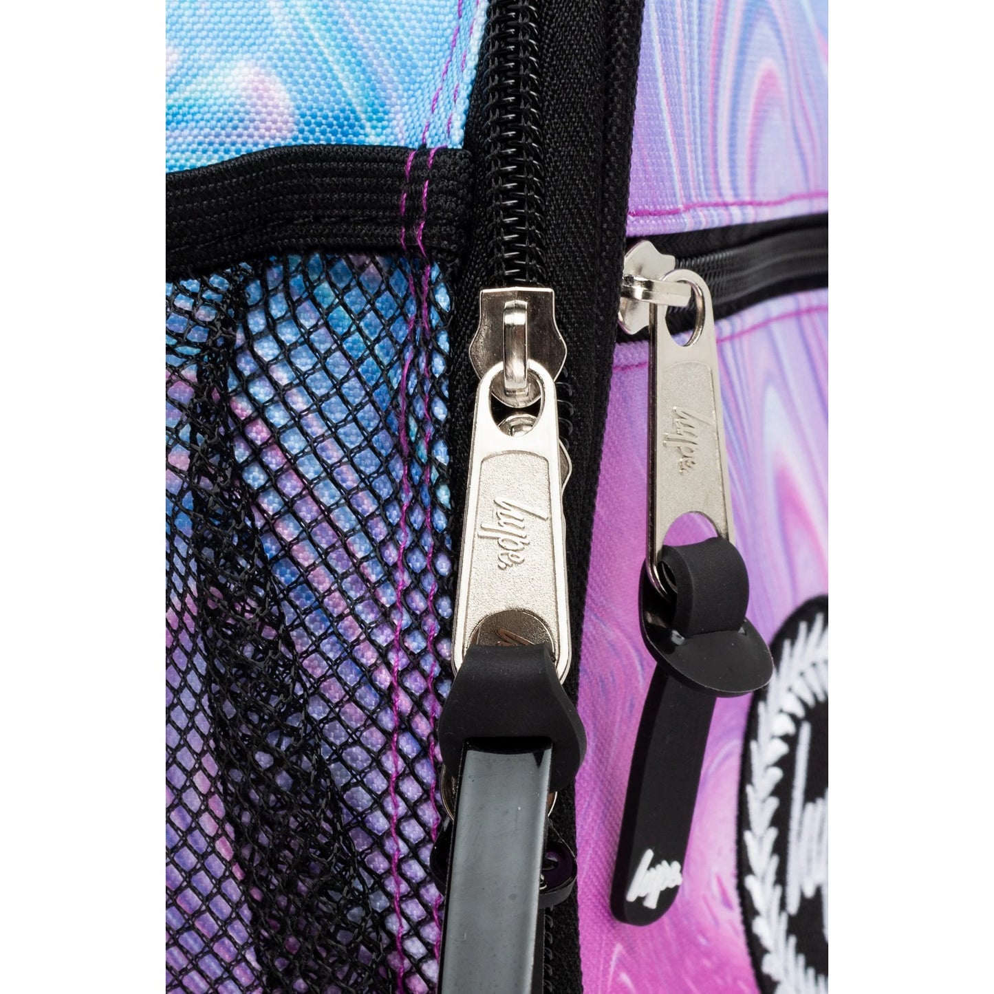 Teal-Purple - Close up - Hype Marble Crest Lunch Bag