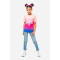 Purple-Yellow - Close up - Hype Girls Fade Script T-Shirt