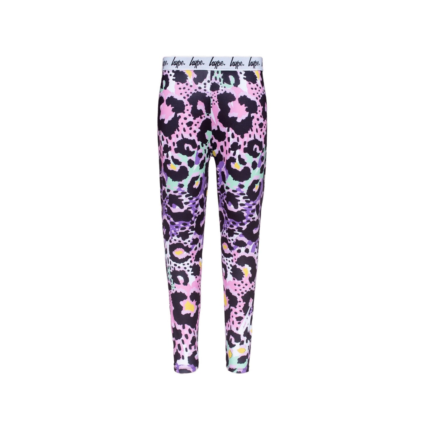 Multicoloured - Front - Hype Girls Leopard Script Leggings