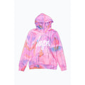 Pink - Side - Hype Girls Drip Script Spray Hoodie