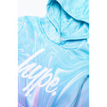 Teal-Purple - Lifestyle - Hype Girls Marble Script Hoodie