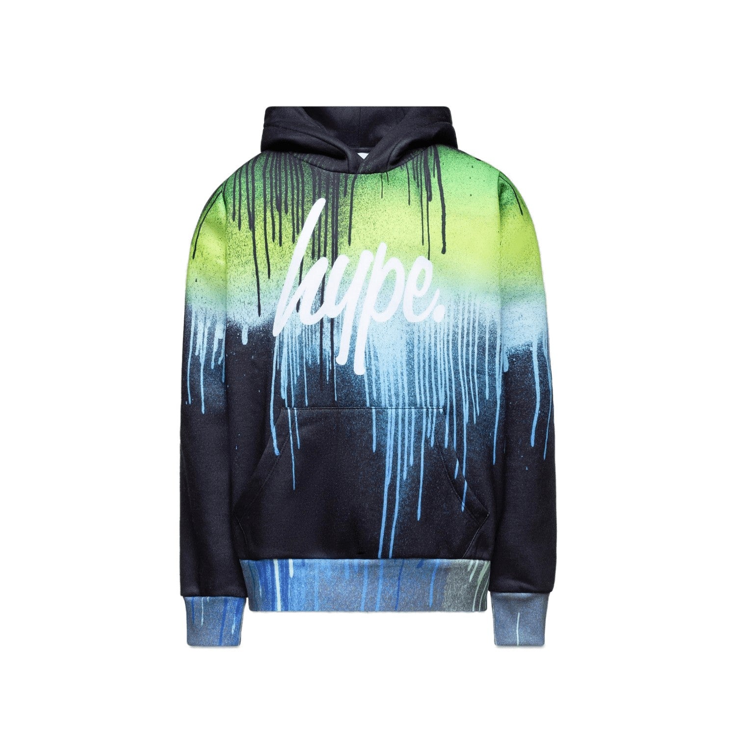 Green - Front - Hype Boys Gradient Drips Mini Script Hoodie