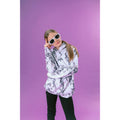 White - Back - Hype Boys Mini Script Marble Hoodie