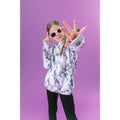 White - Side - Hype Boys Mini Script Marble Hoodie