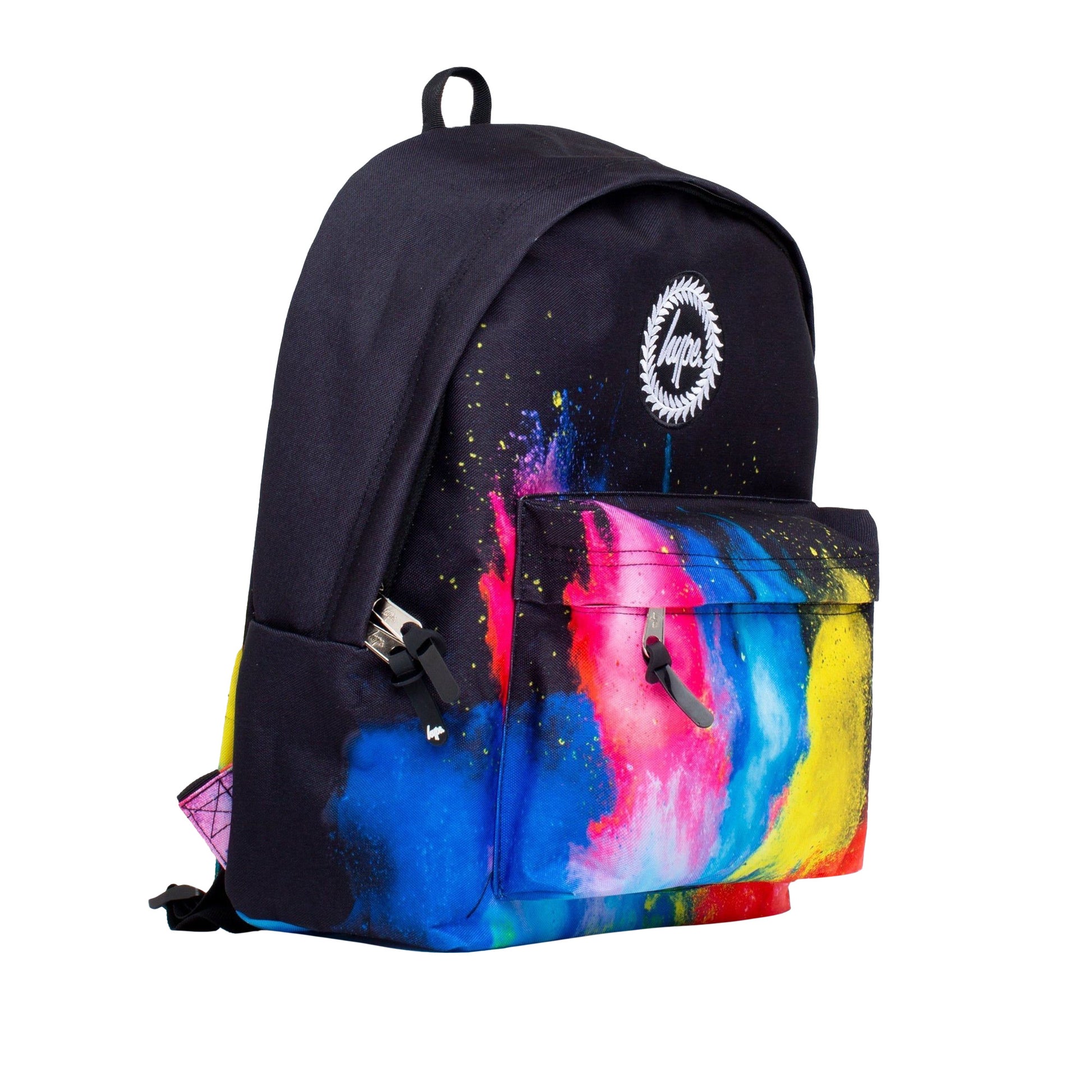 Black-Multicoloured - Side - Hype Multi Explosion Crest Backpack