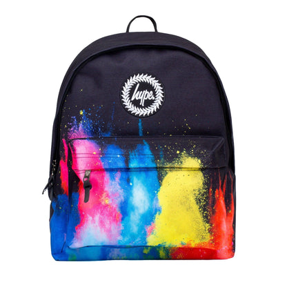 Black-Multicoloured - Front - Hype Multi Explosion Crest Backpack
