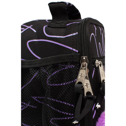 Black-Purple - Close up - Hype Glitter Scribble Heart Lunch Bag